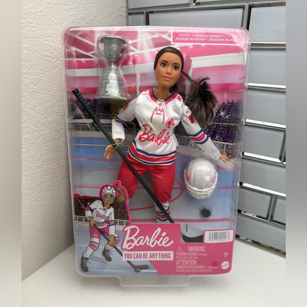 Barbie Doll Hockey Player You Can Be Anything Ice Hockey Winter Sports - Picture 2 of 7